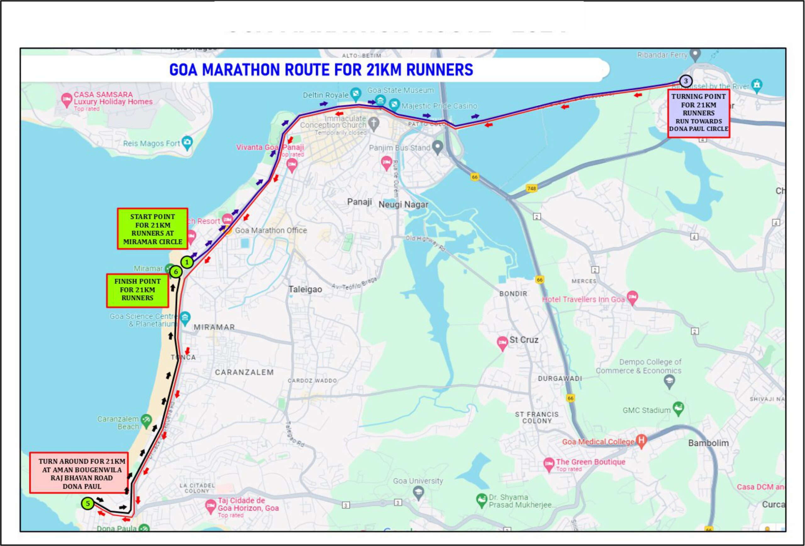 route map for goa marathon